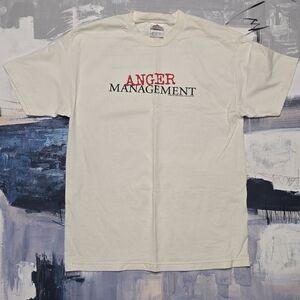 VINTAGE 2003 Y2K ADAM SANDLER ANGER MANAGEMENT PROMO MOVIE SHIRT Large White Psy